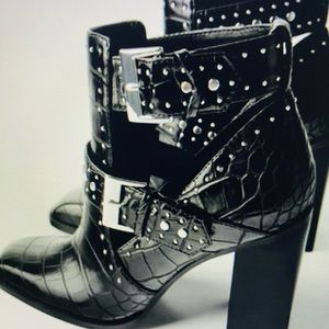 Zara studded cutout booties size 8